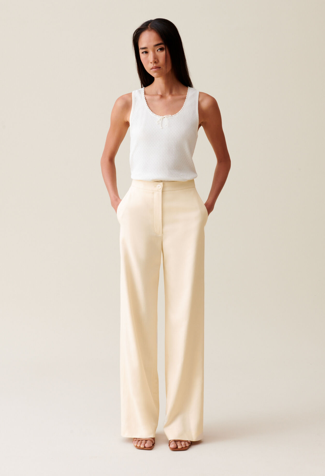 Ivory Tailored Trousers