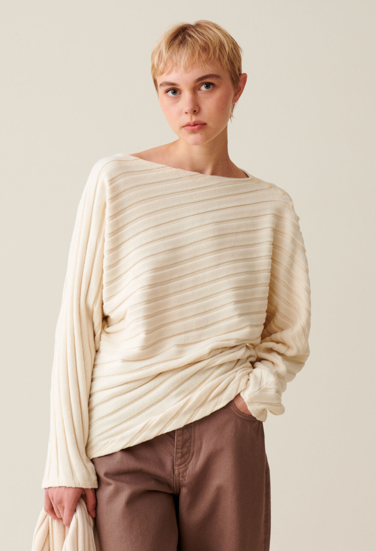 Abnehmbarer Schalpullover