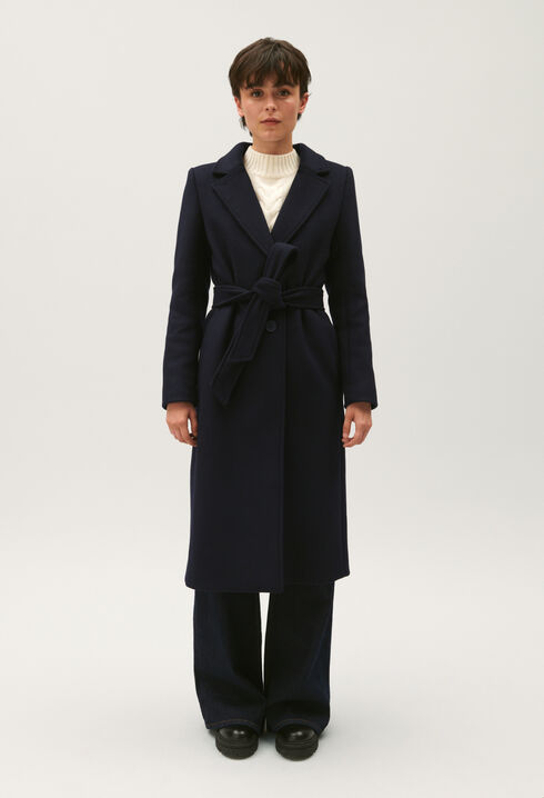 Manteau long marine