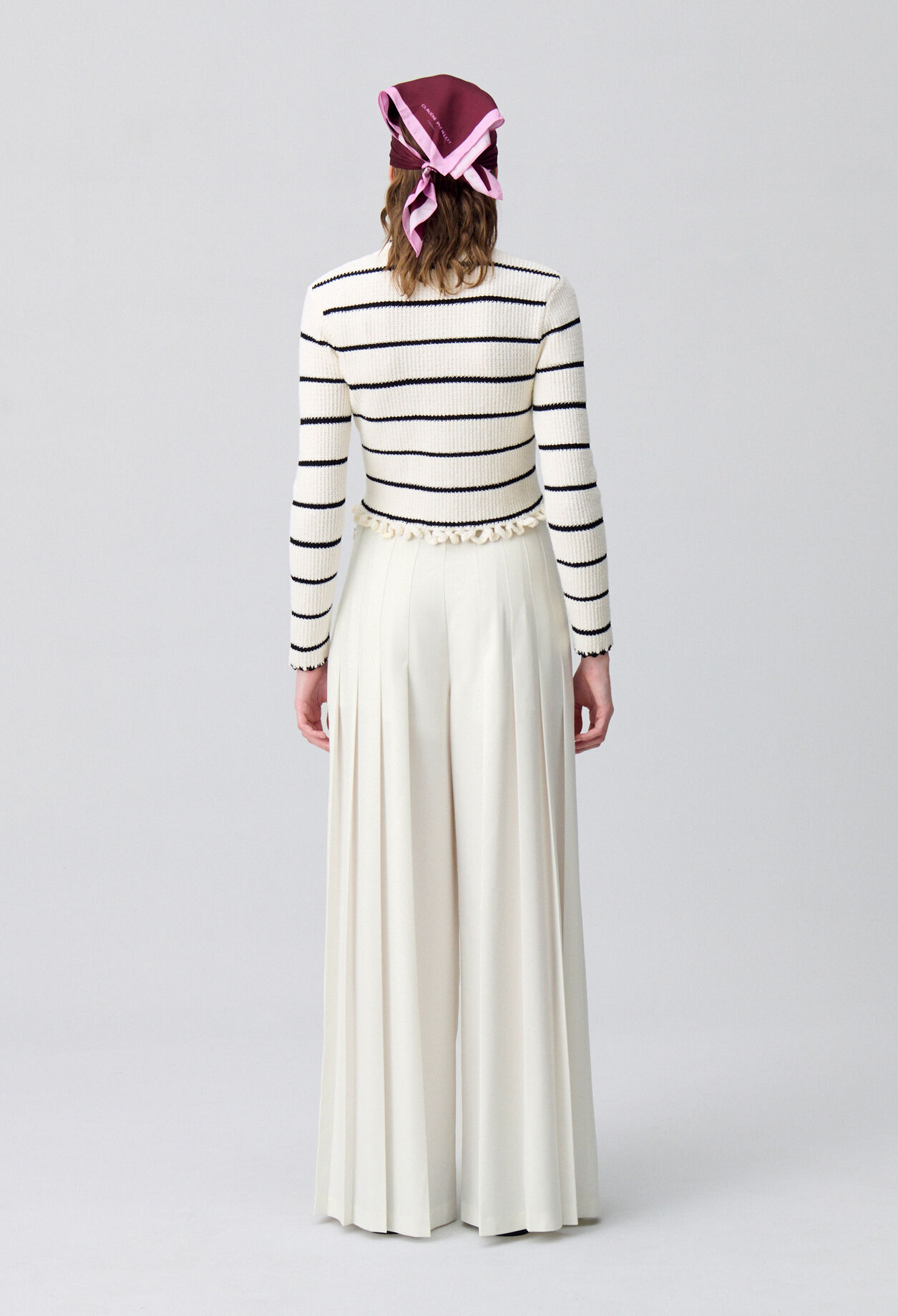 Pleated Wide-Leg Trousers