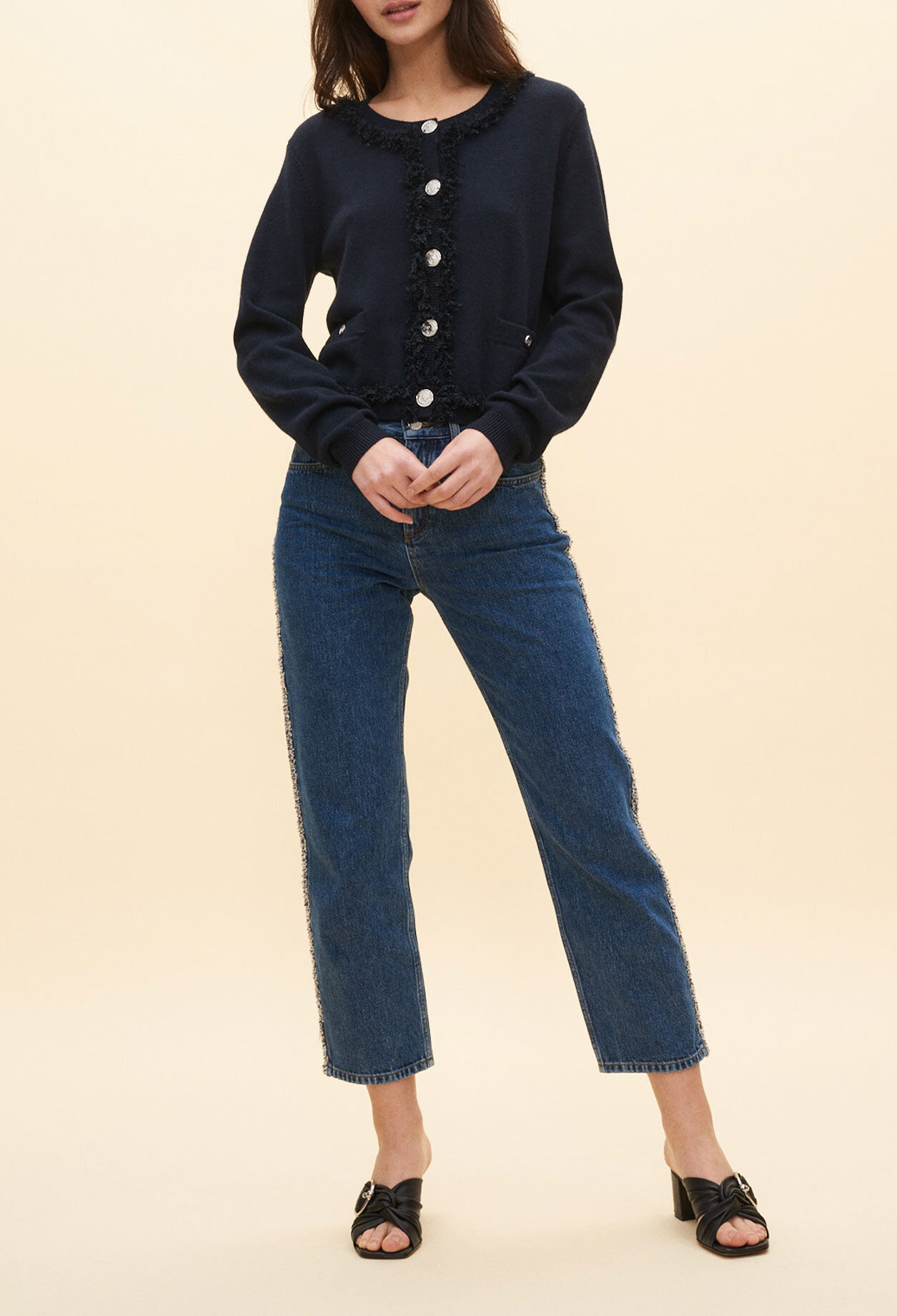 Cardigan effet tweedé