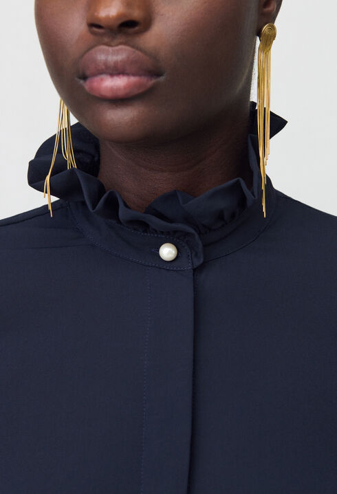 Chemise col victorien marine