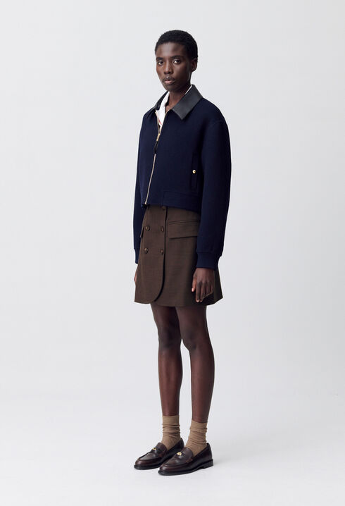 Straight mini skirt