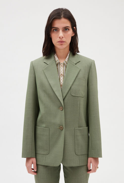 Khaki suit jacket