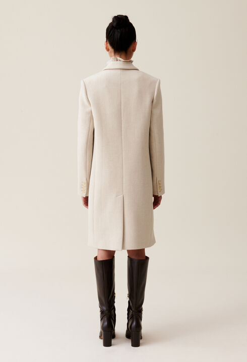 Manteau classique droit mi-long