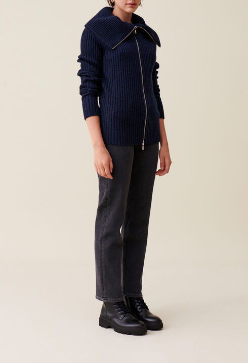 Strickpullover mit Truckerkragen