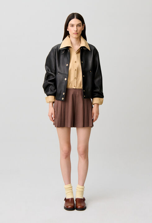 Wide straight-leg shorts