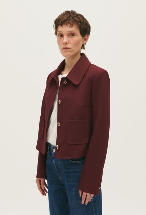 Veste courte bordeaux