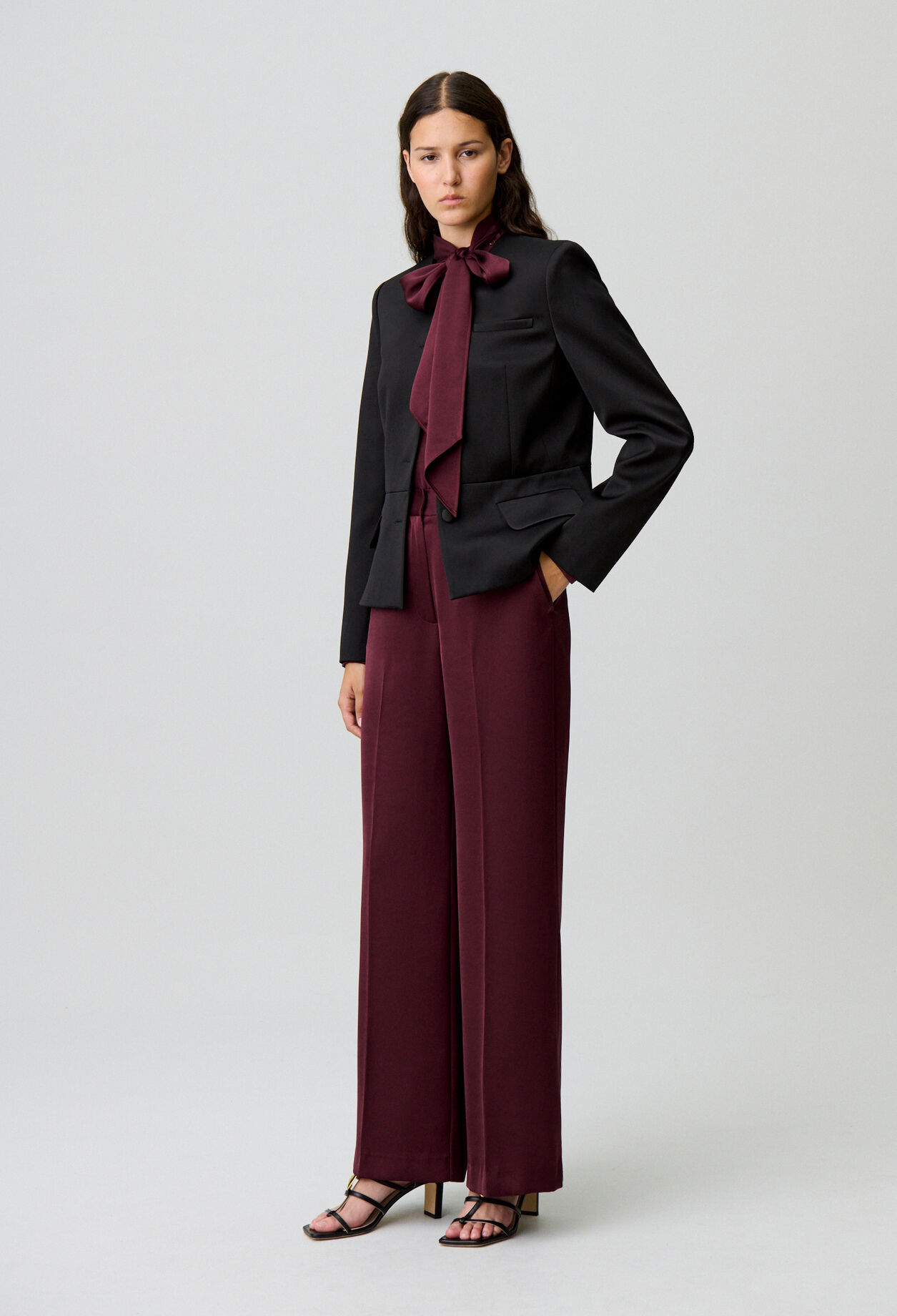 Pantalon fluide satiné