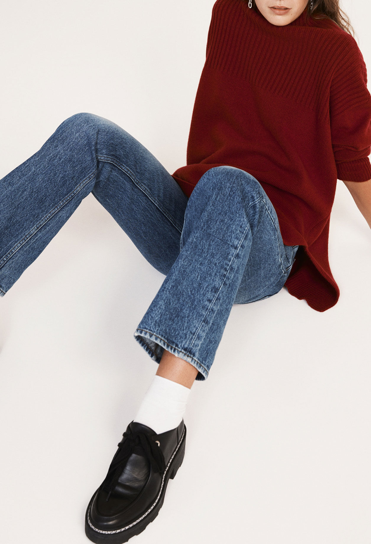 Oversize-Pullover Wolle und Kaschmir