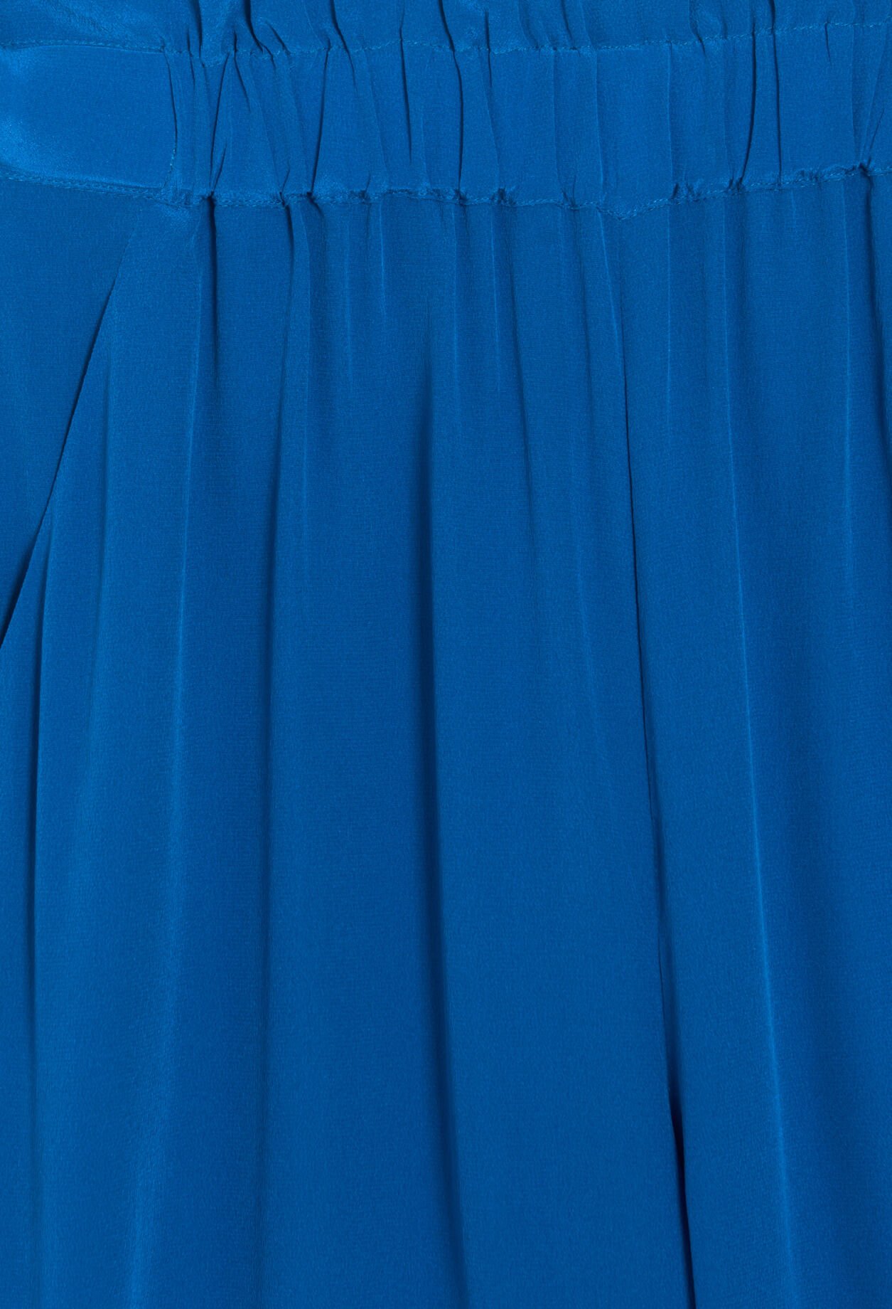 Pantalon soie bleu