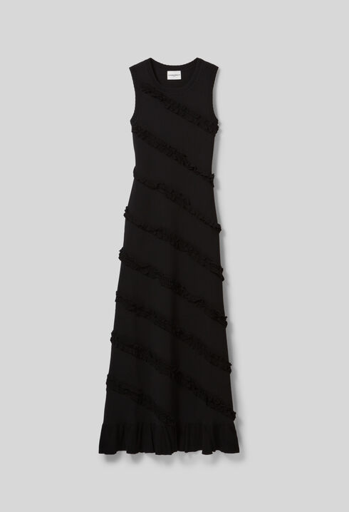 Langes Kleid aus feinem Strick