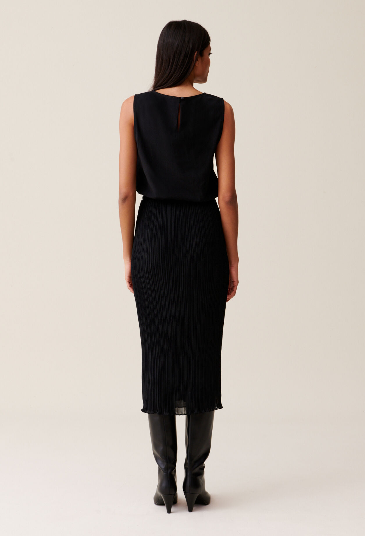 7/8-Kleid mit Rundhalsausschnitt