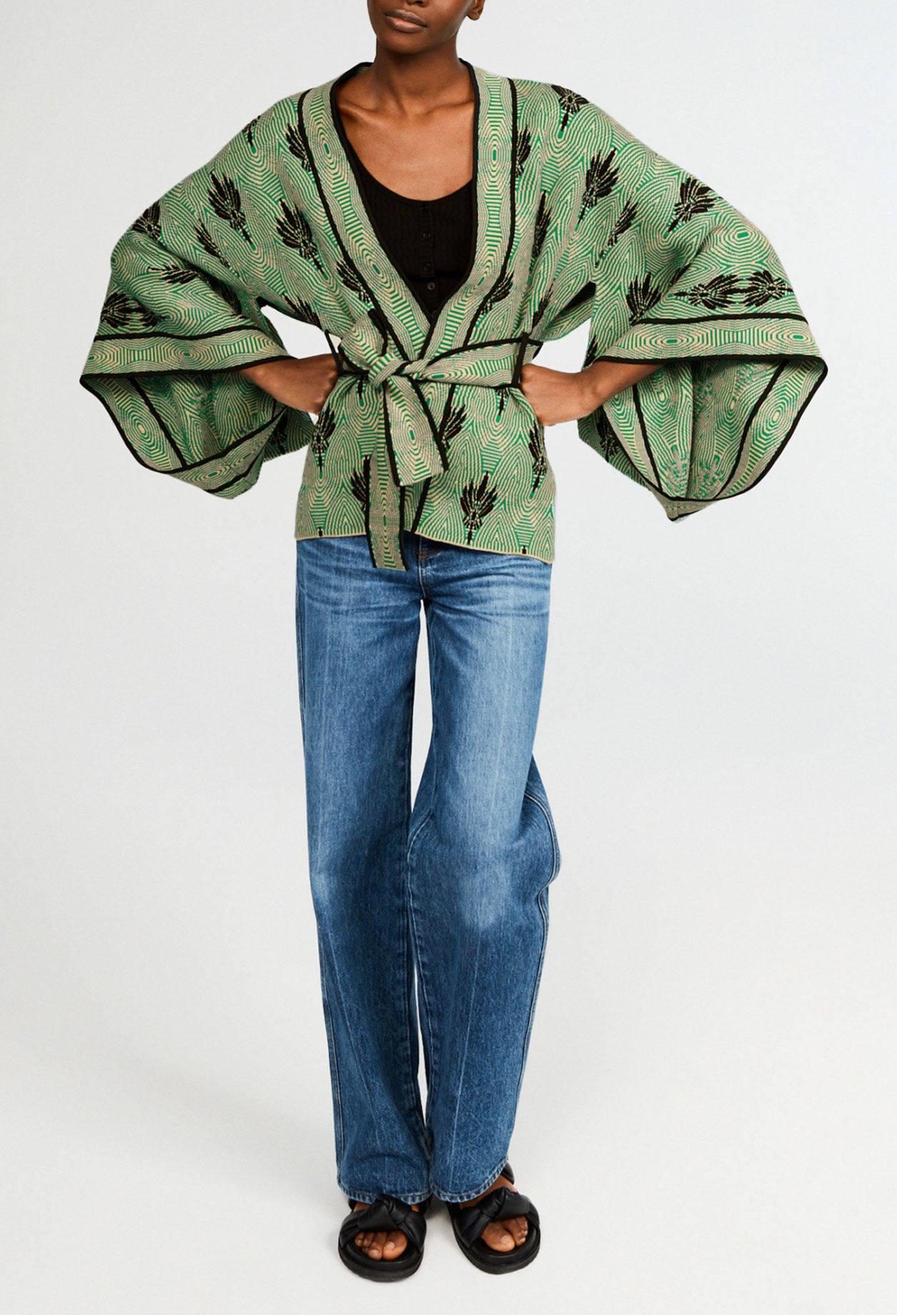 Cardigan façon kimono