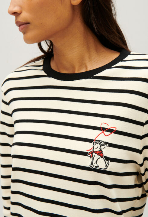 Tee-shirt marinière Jean Toto bicolore