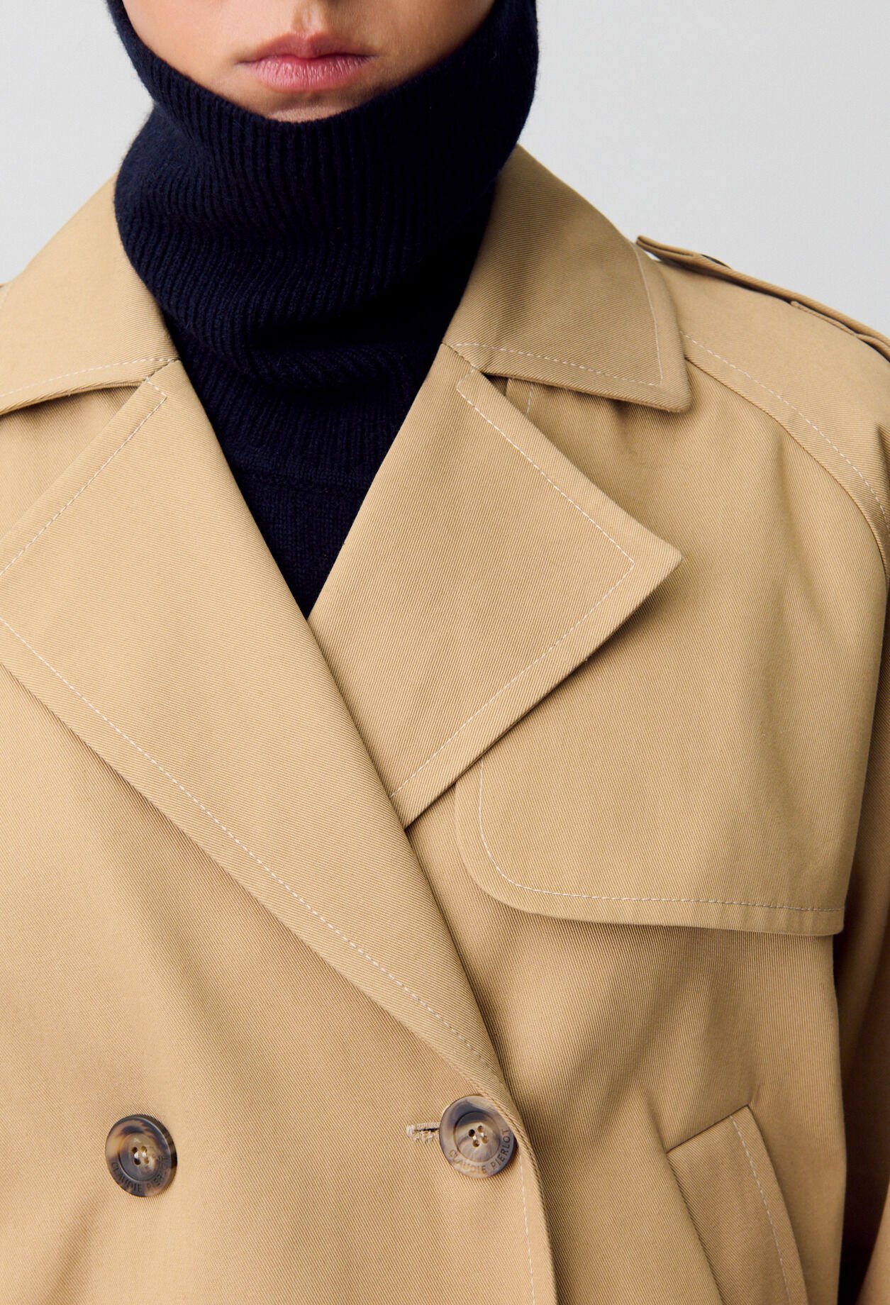 Short trench jacket