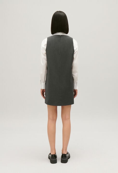 Short flecked grey dress