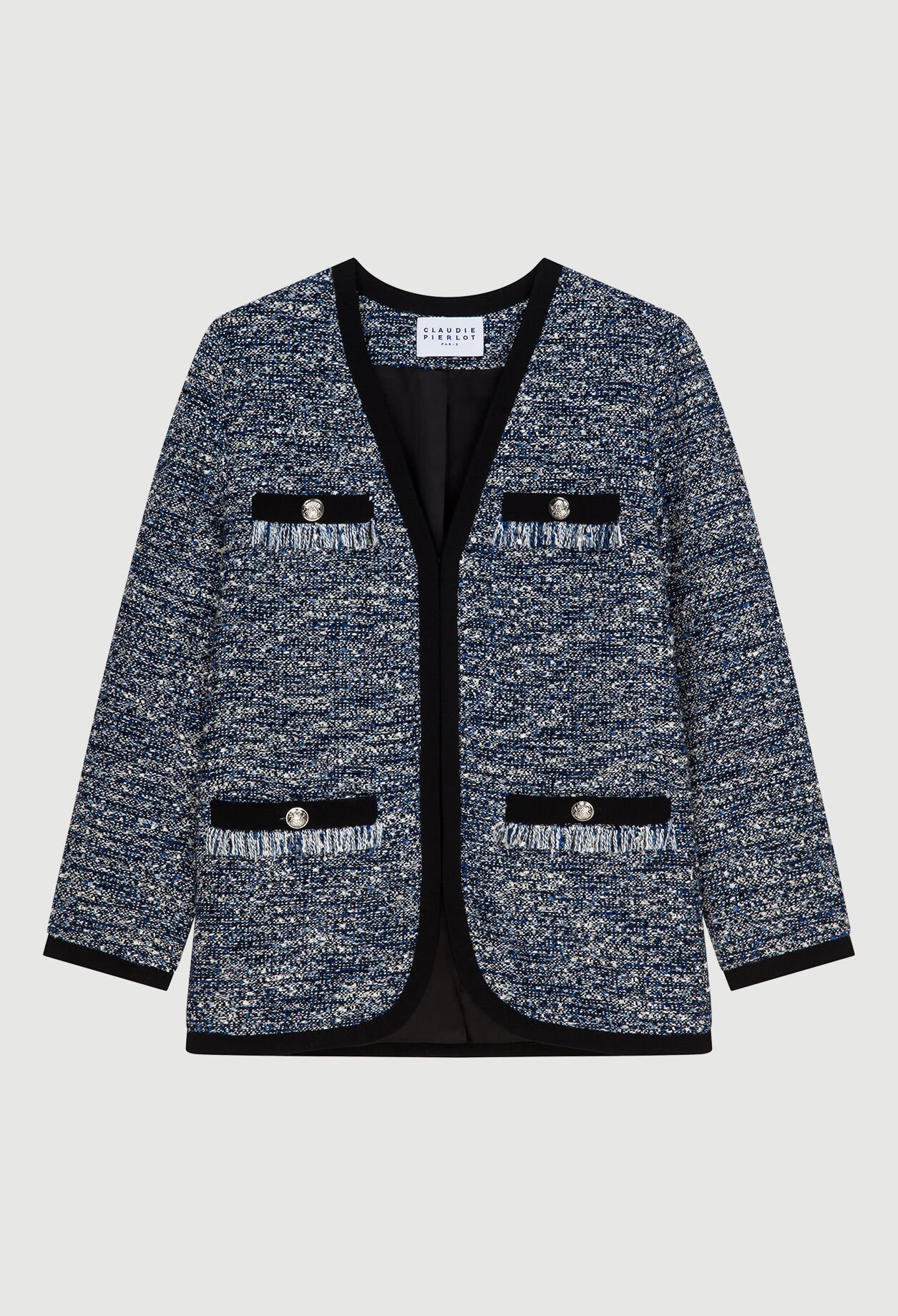 Tweed jacket with braids
