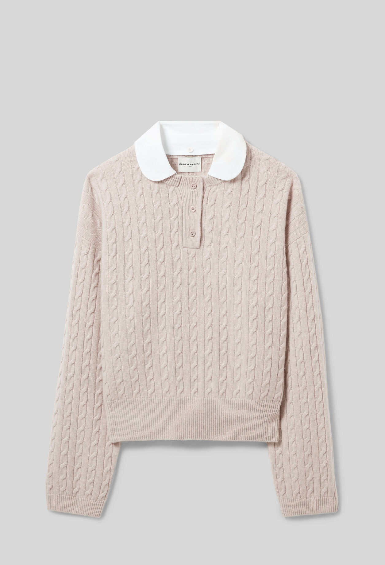 Pullover mit Bubikragen