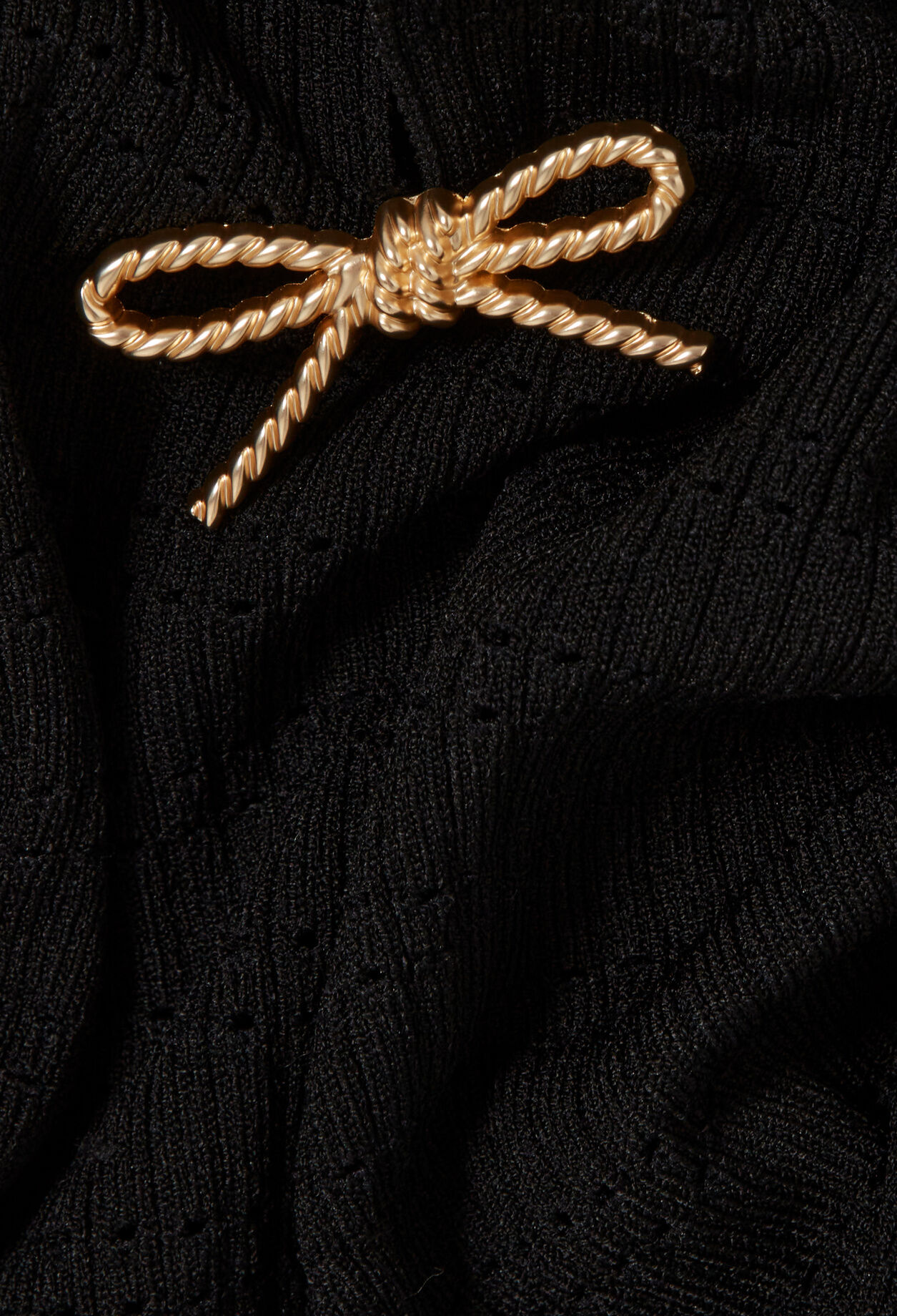 Feinstrickpullover mit Schleifen