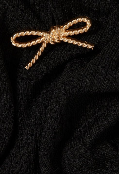 Feinstrickpullover mit Schleifen