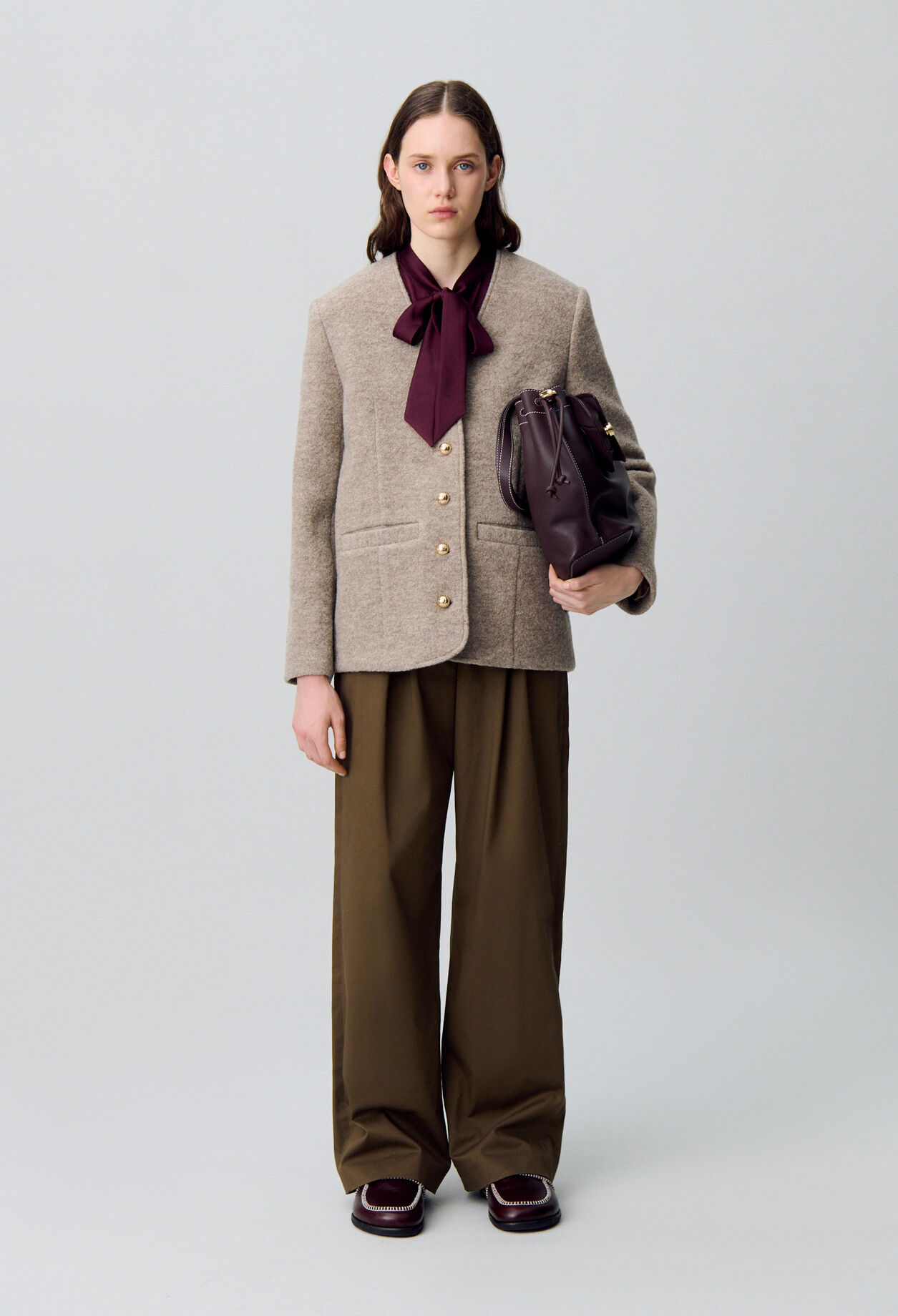 Knopfjacke aus Wolle
