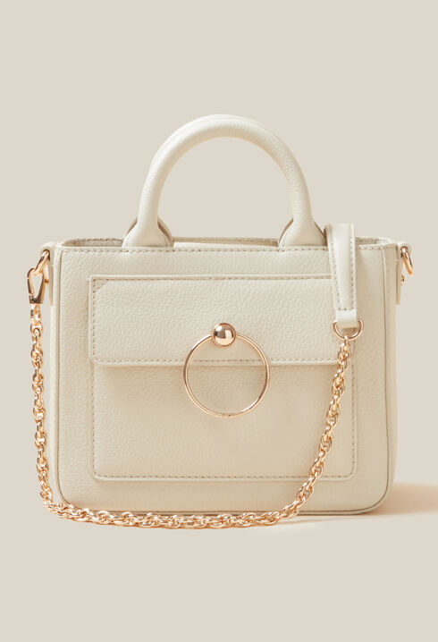 Anouck grained leather chain bag