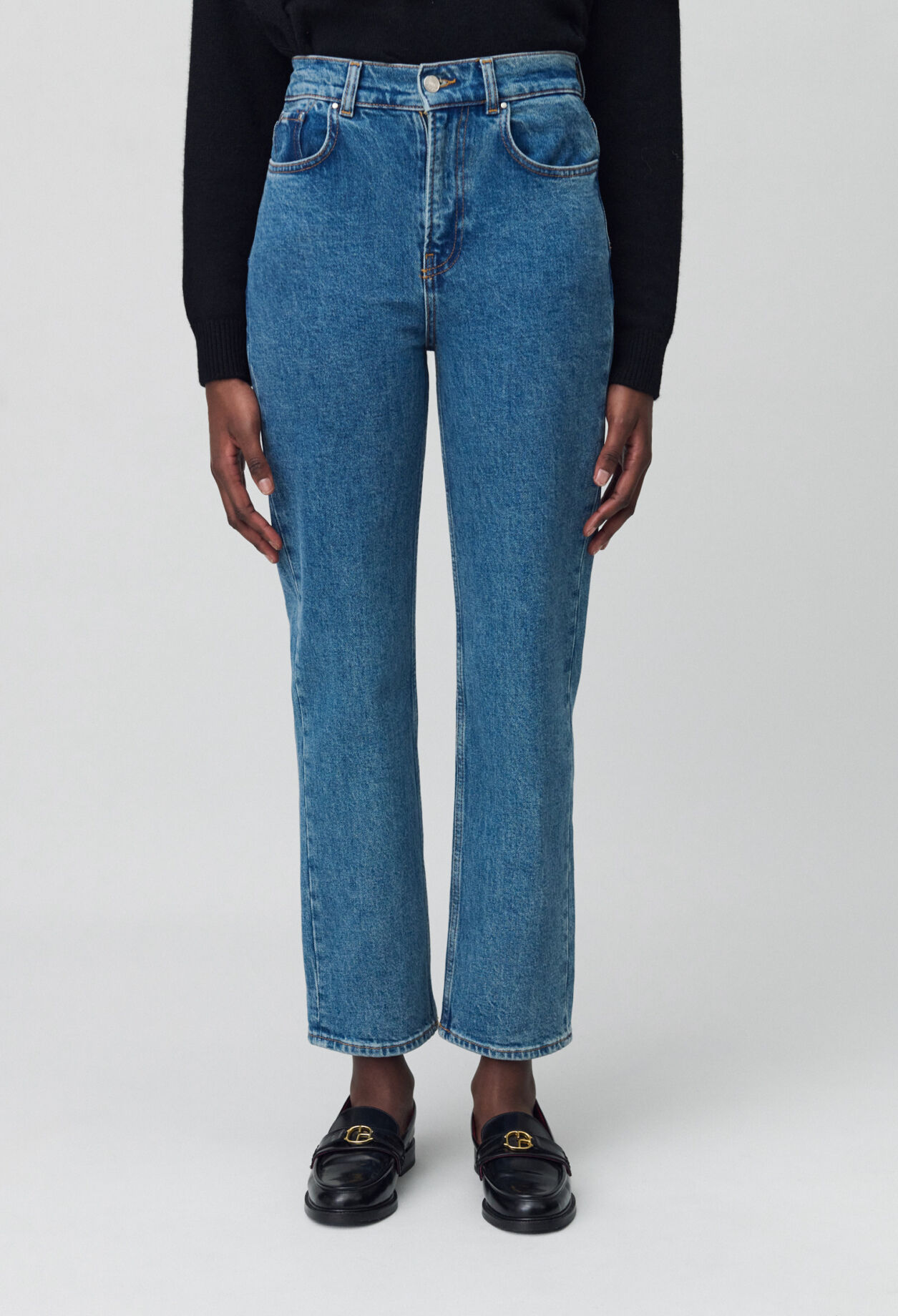 Jeans Toto slim 7/8 blau verwaschen