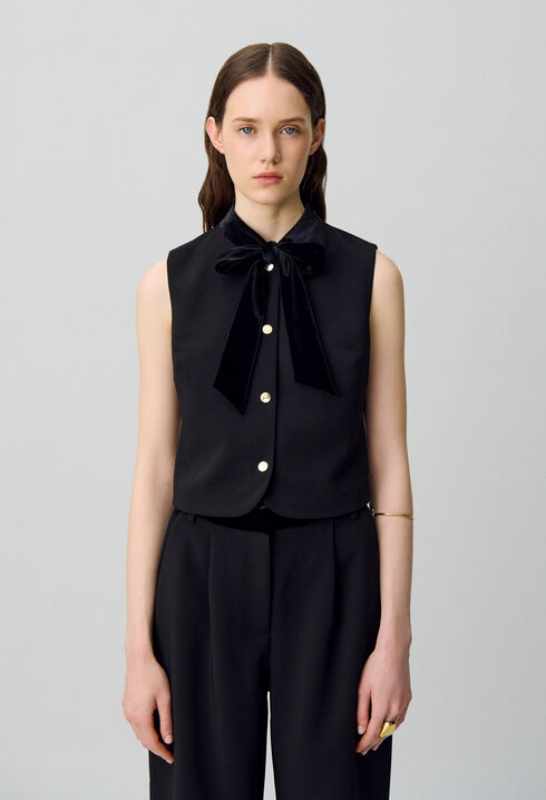 Blouse with Tie Neck