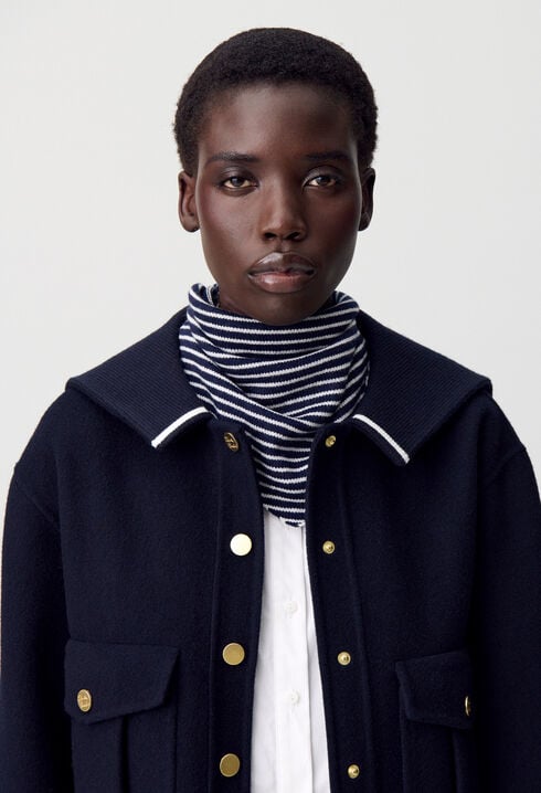 Wool and cashmere scarf