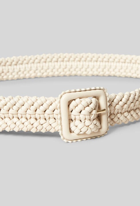 Ceinture en cuir tressé