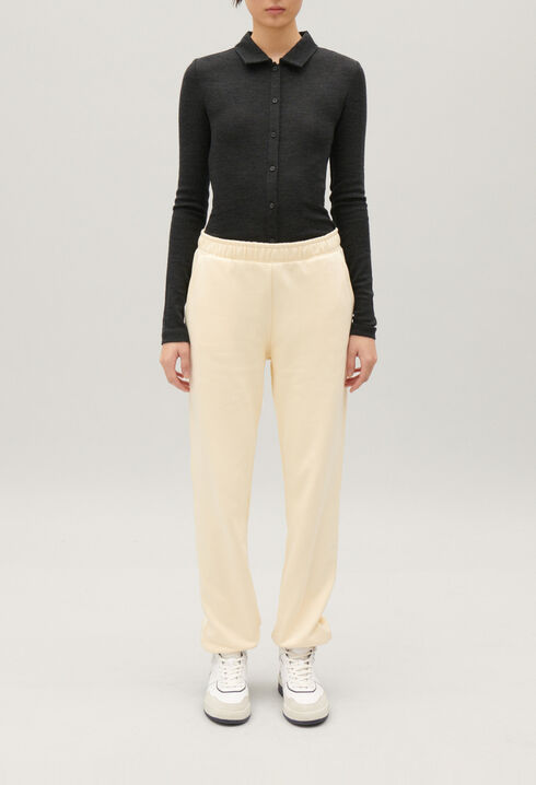 Pantalon jogging vanille