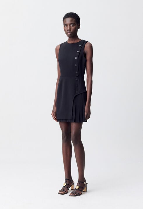 Robe courte plissée