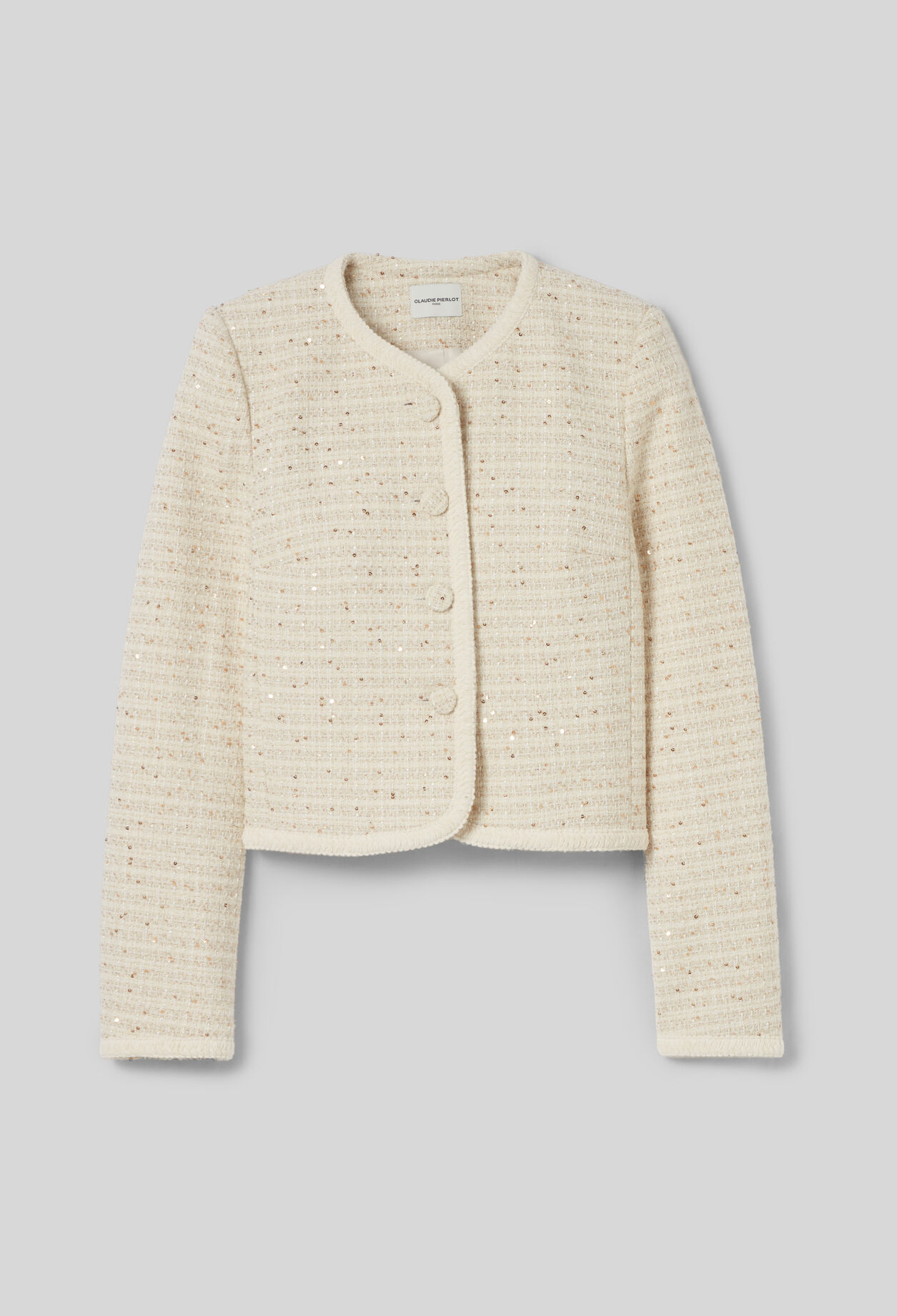 Buttoned short tweed jacket for women | Claudie Pierlot