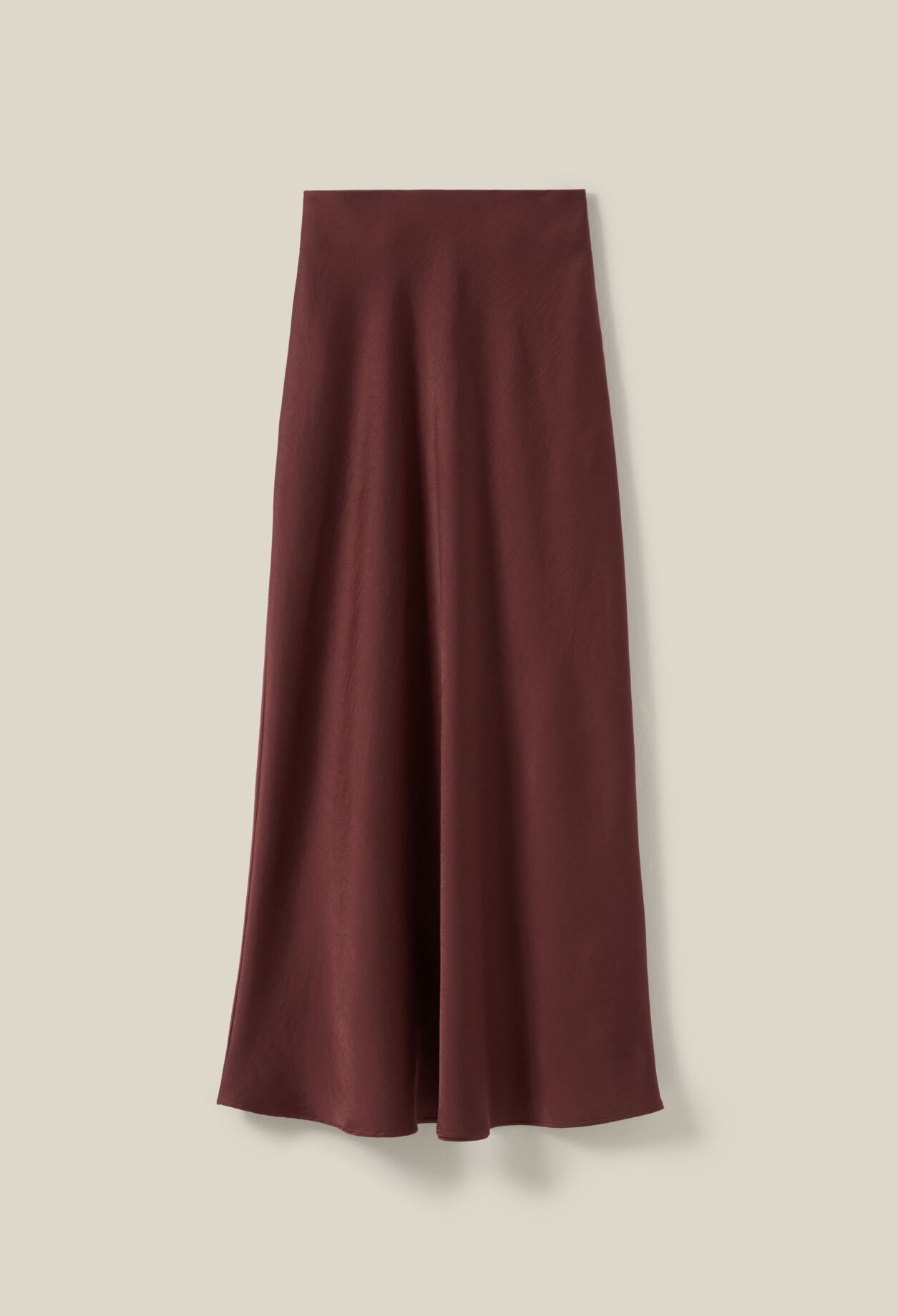 Flowing Satin Midi Skirt