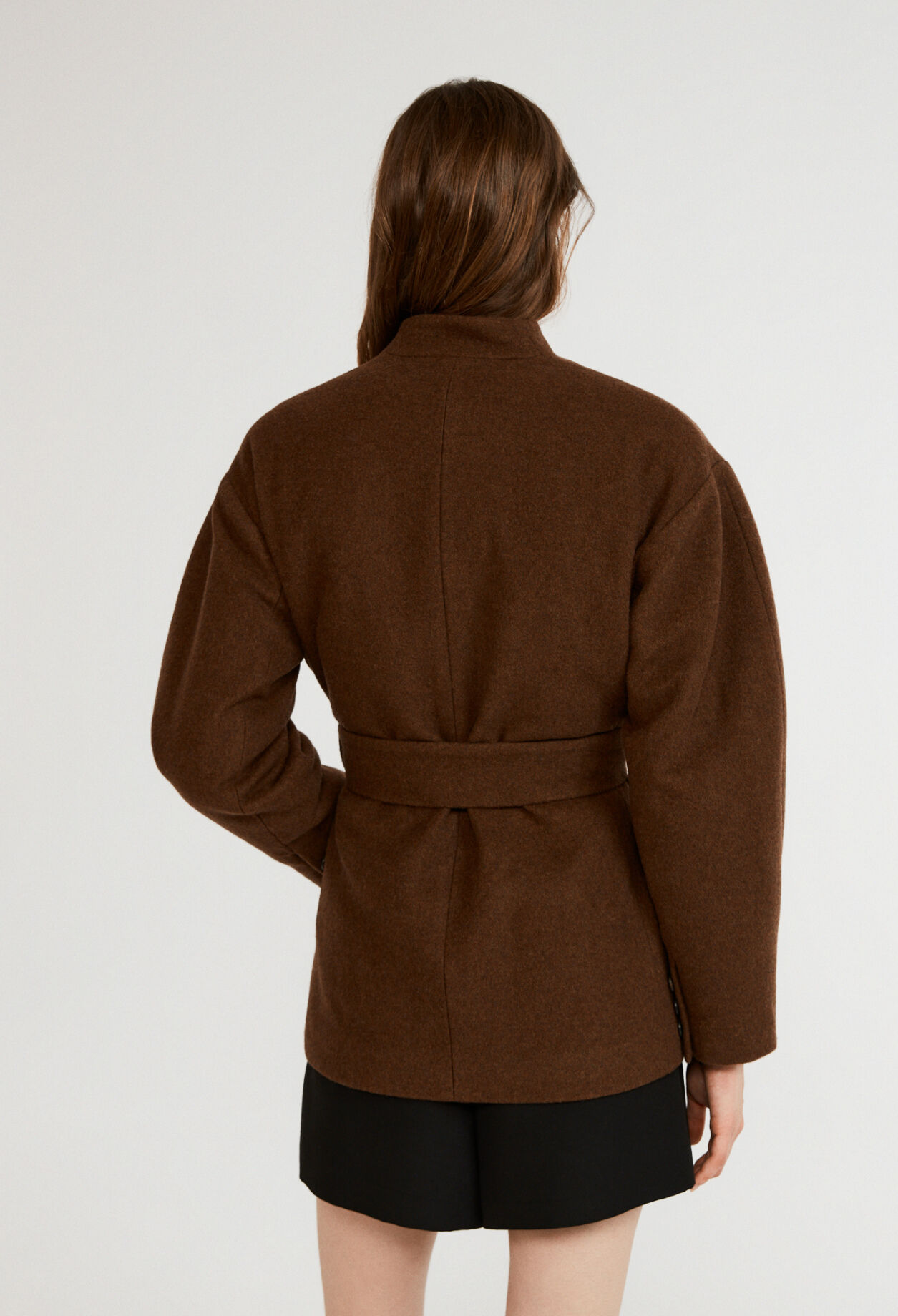 Belted wool jacket