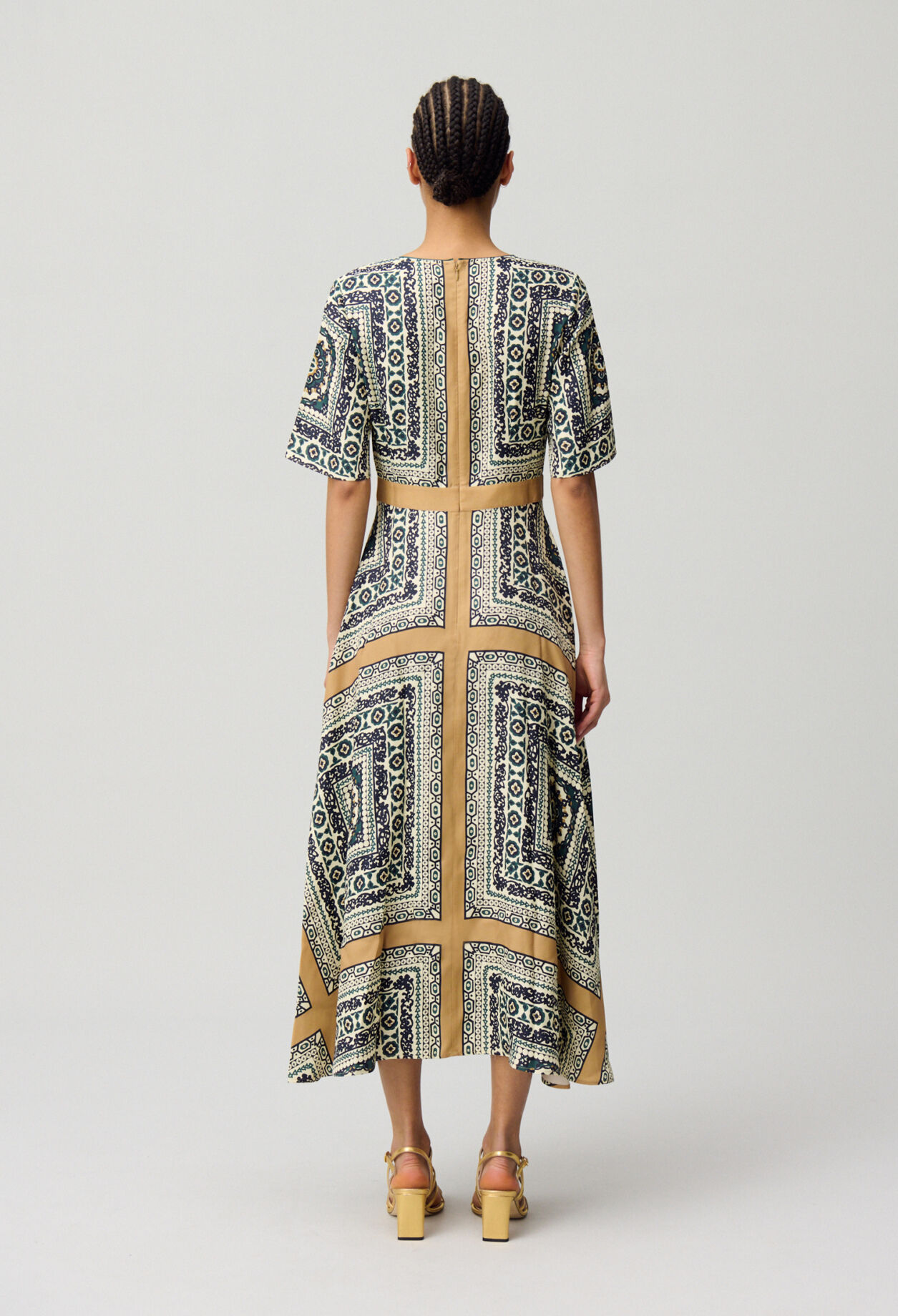 Robe longue fluide imprimée