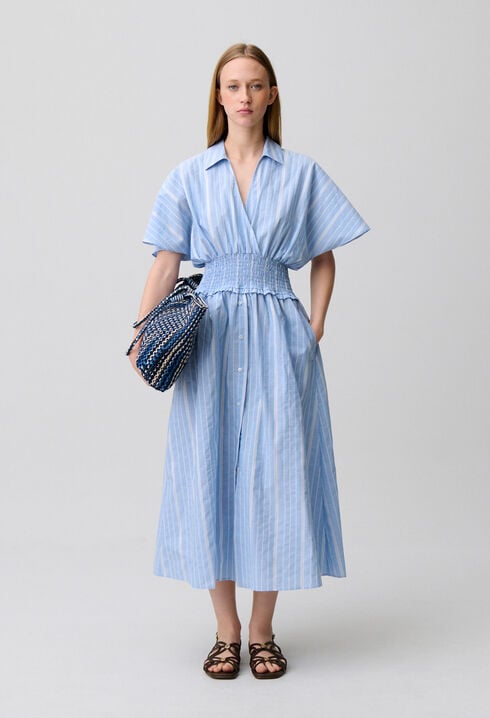 Robe ray&eacute;e cache-c&oelig;ur