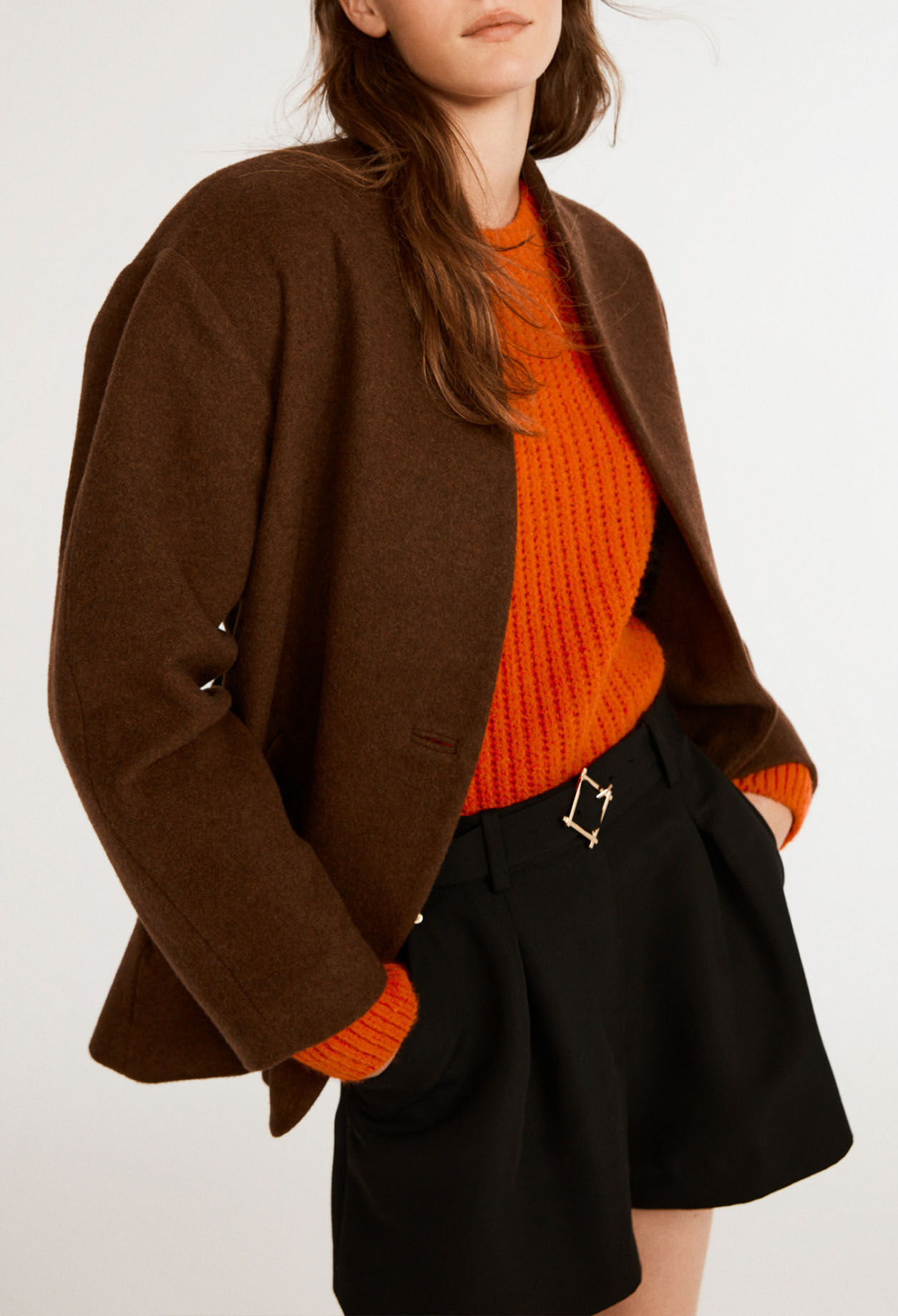 Belted wool jacket