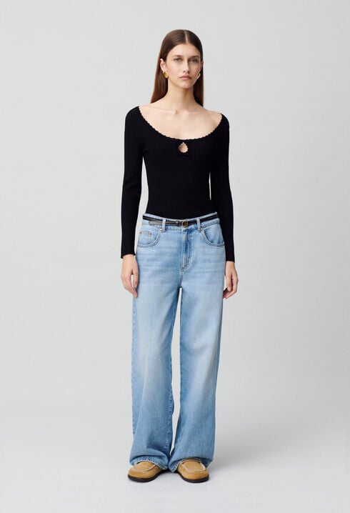 Top manches longues maille fine
