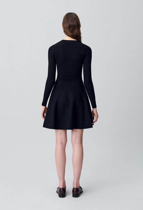 Robe courte maille nœuds