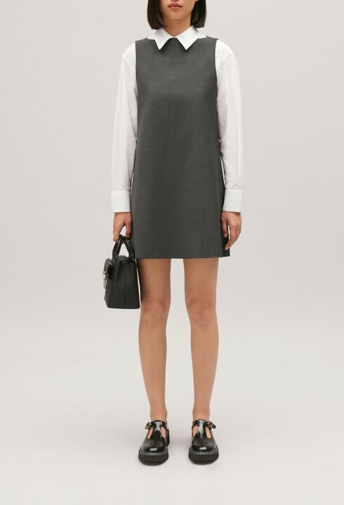 Short flecked grey dress
