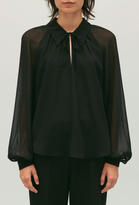 Black floaty blouse