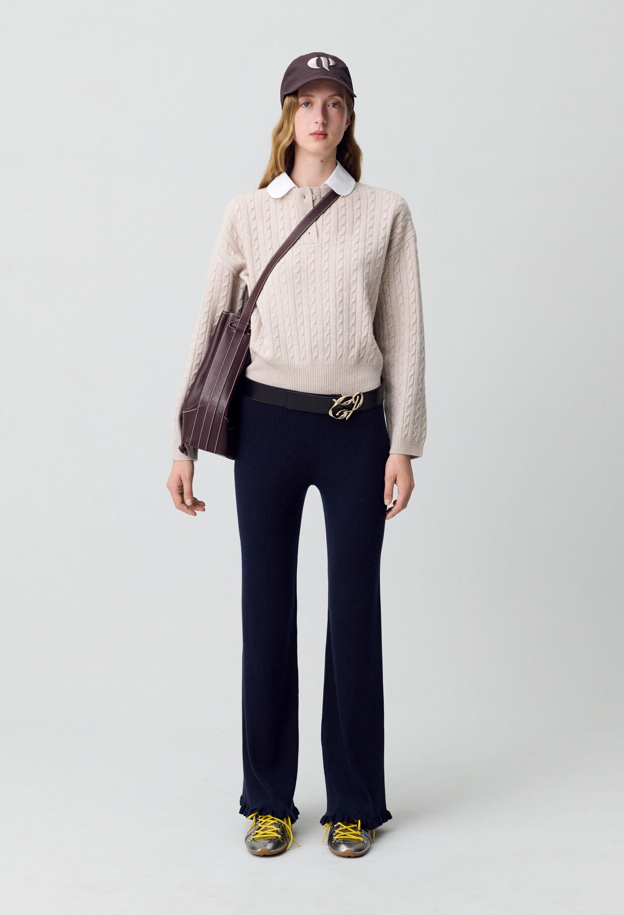 Pullover mit Bubikragen
