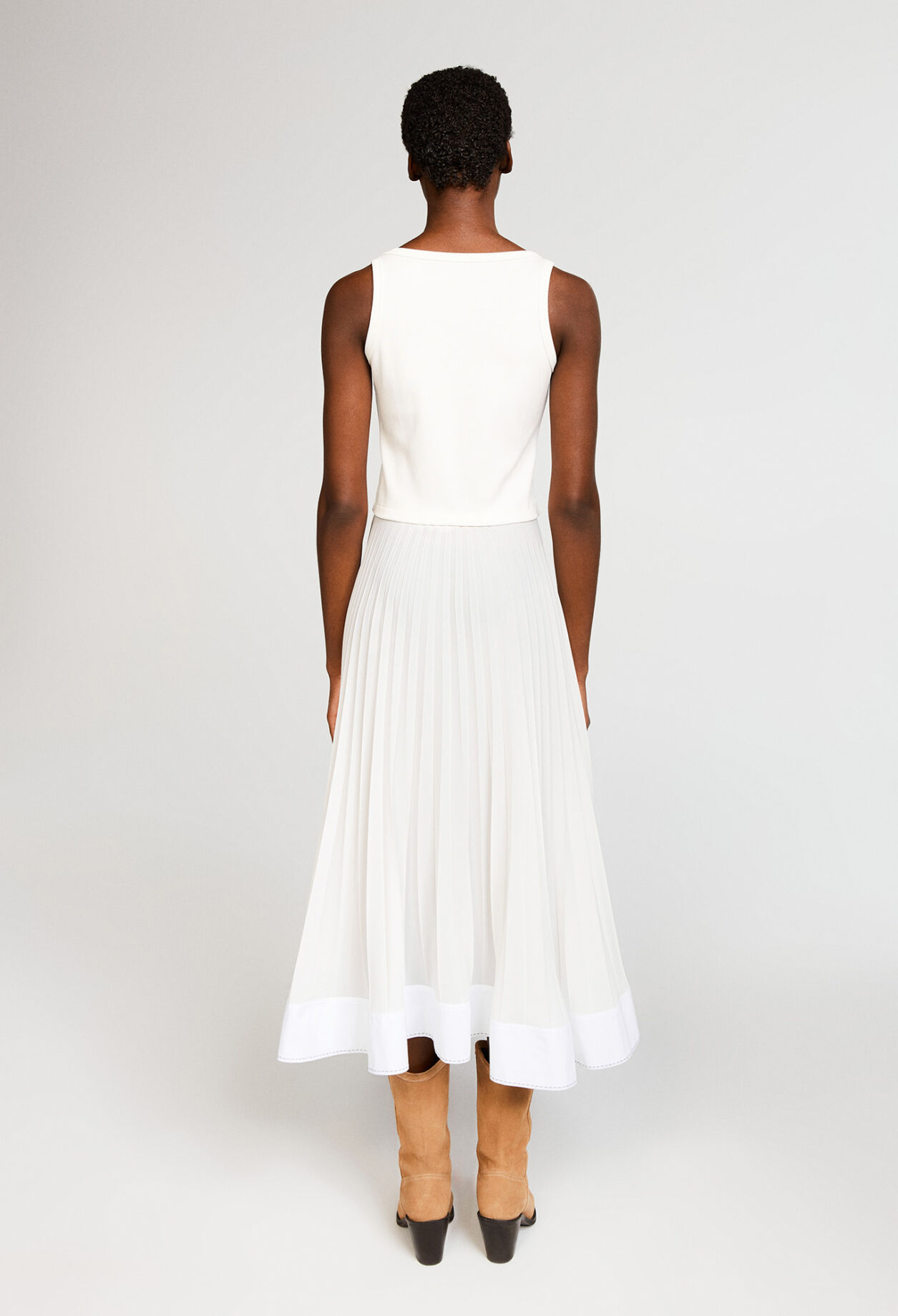 Robe longue bimatière