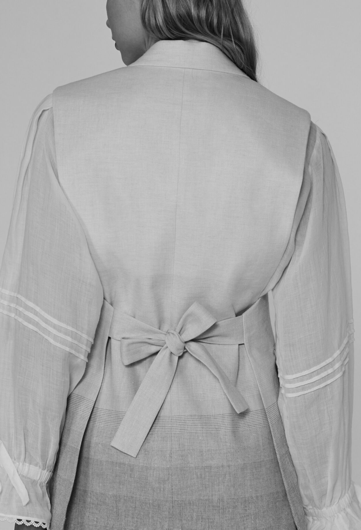 Veste bicolore tailleur sans manche