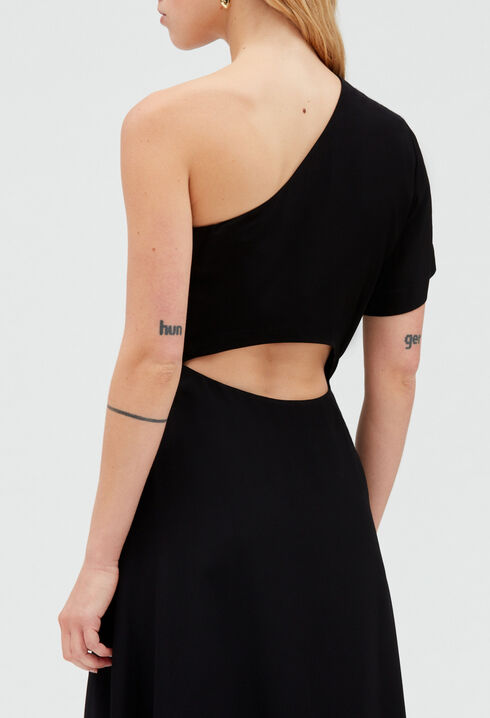 Asymmetric midi dress