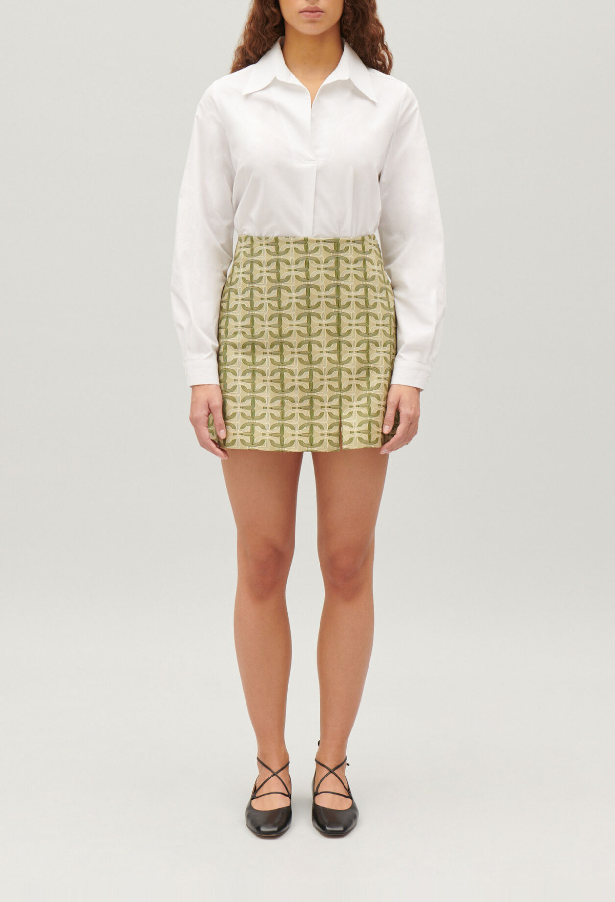 Long-sleeved cotton blouse