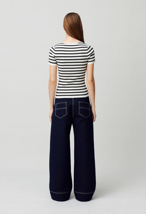 Top marinière maille fine