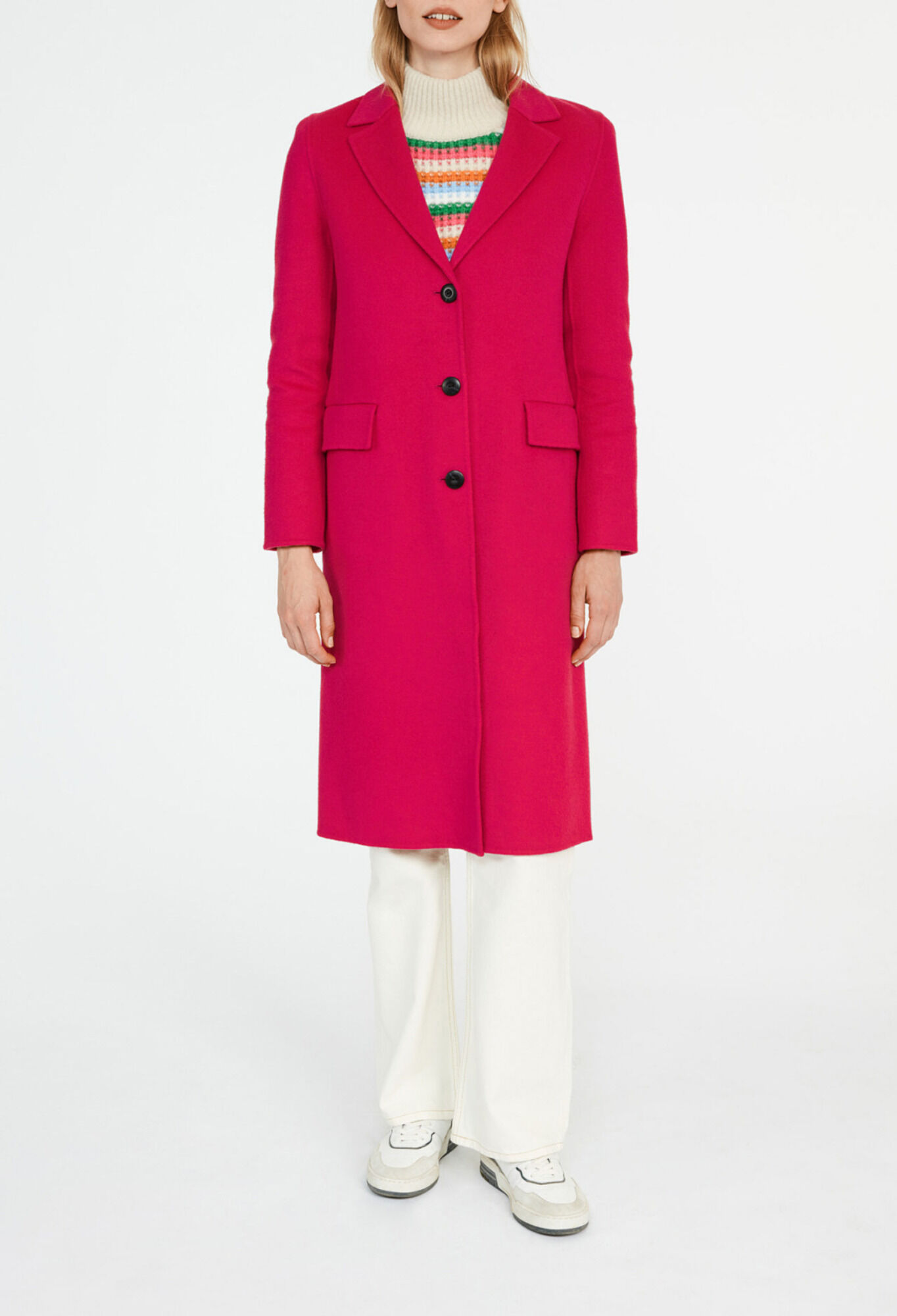 Manteau droit mi long